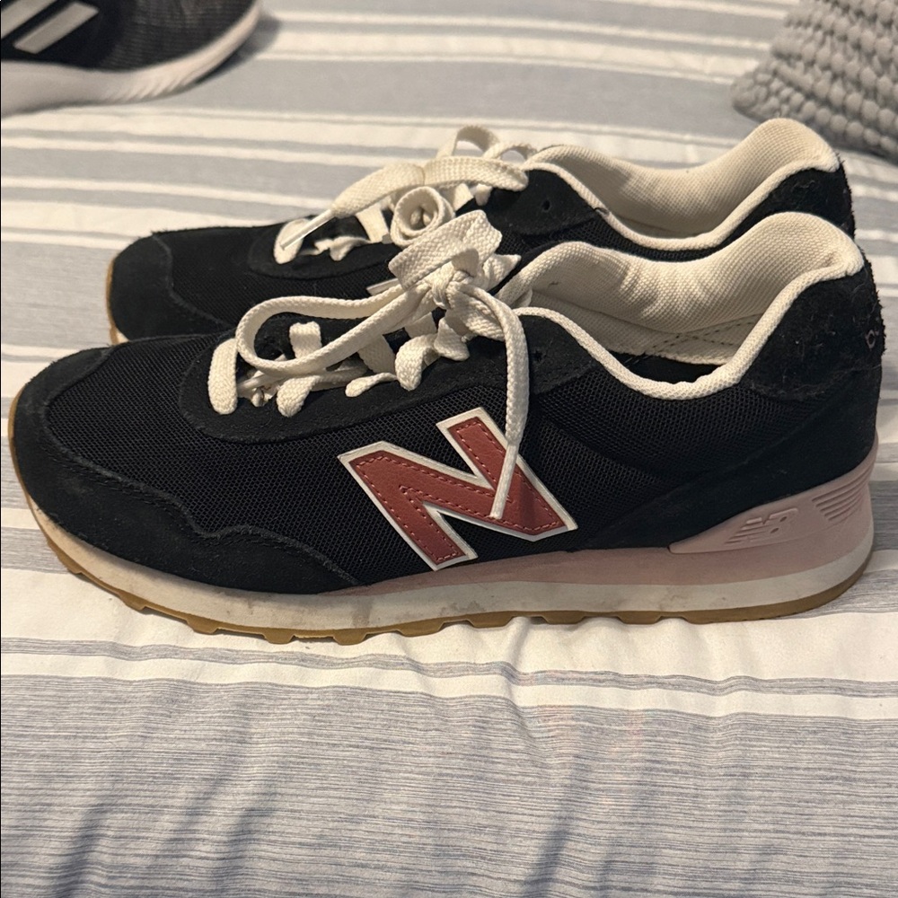 New Balance Black and Red Athletic Shoes